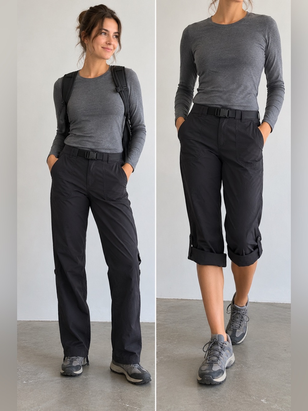 Eastern Mountain Sports EMS Women’s 8S Short Roll-Up Cargo Hiking Pants